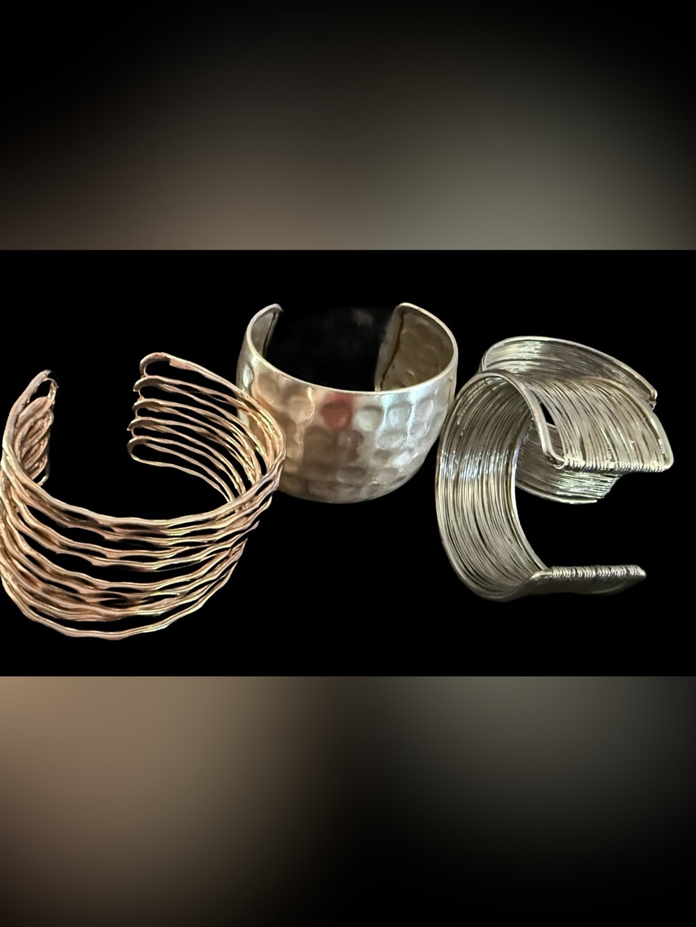 Lot of 4 Vintage Bohemian Cuff Bracelets